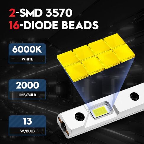لمبات VEHICODE H1 LED 4 عبوات 6000K مجموعة كومبو بيضاء صغيرة رفيعة H1LL لاستبدال جهاز العرض ضوء الضباب DRL in Kuwait