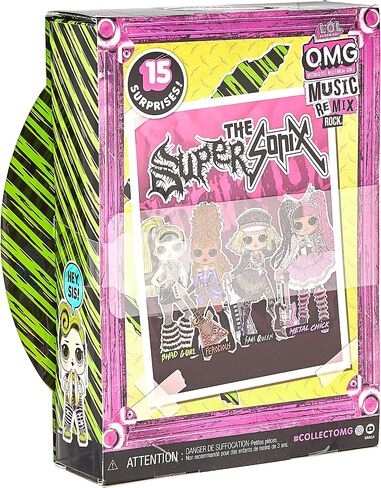 L.O.L. Surprise! OMG Remix Rock Bhad Gurl Fashion Doll with 15 Surprises Including Drums, Outfit, Shoes, Stand, Lyric Magazine, and Record Player Playset -Toys for Girls Boys Ages 4 5 6 7+,Multicolor in Saudi Arabia