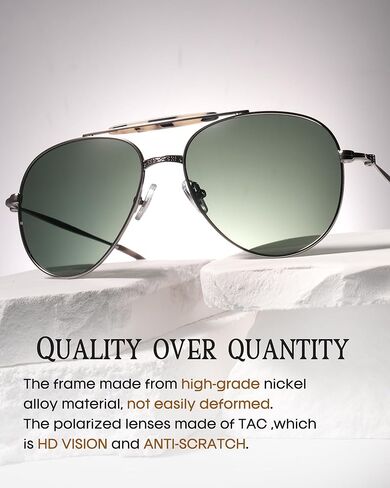 FURTALK Aviator Sunglasses Womens Stylish Trendy Polarized UV400 Protection Metal Sunnies FT9028 in Kuwait