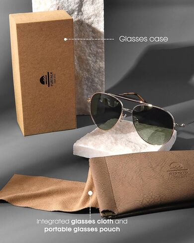 FURTALK Aviator Sunglasses Womens Stylish Trendy Polarized UV400 Protection Metal Sunnies FT9028 in Kuwait