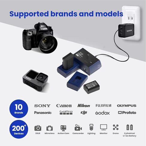 MULTI BRAND 2 Port Camera Battery Charger & NP-FZ100 Charging Kit 2 Pack Compatible with Sony Alpha A1 A6600 A7 III A7 IV A7C A7R III A7R IV A7S III A9 A9 II A9S A9R in Saudi Arabia