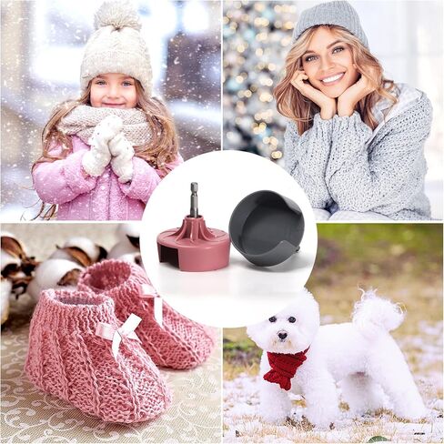 Knitting Machine Adapter, Quick Knitting Machine Drill Attachment for 22, 40, 48 Needles Loom, 1/4" Hex Steel Bit for Power Screwdriver Attachment, DIY Craft Knit Sewing Accessories（1 Pcs Pink） in Kuwait