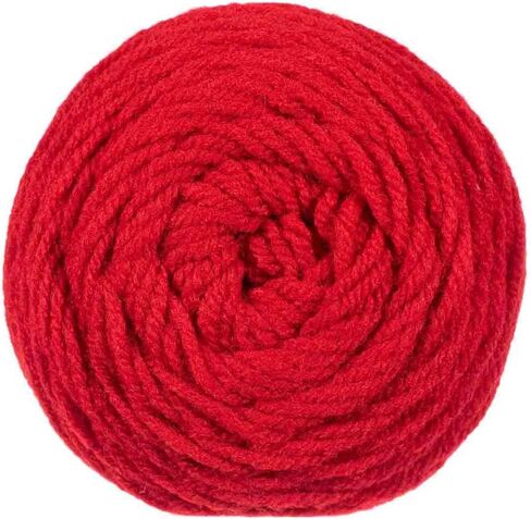 Craft County Size 4 (Medium) 100% Acrylic Fiber Yarn – Variety of Color and Pattern Options – for Crochet, Knitting, and Weaving (Soft White) in Saudi Arabia