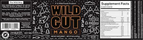 Wild Gut Daily Electrolyte Drink Powder for Digestive Support: Psyllium Husk, Magnesium, Probiotics, Digestive Enzymes, FOS, Licorice, Glutamine, Prebiotics - IBS, Bloating, Gas, Cramps 12.5oz in Saudi Arabia
