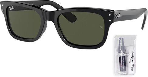 نظارات شمسية Ray-Ban Mr Burbank RB2283 مستطيلة للرجال + حزمة مع مجموعة نظارات مجانية من Designer iWear in Saudi Arabia