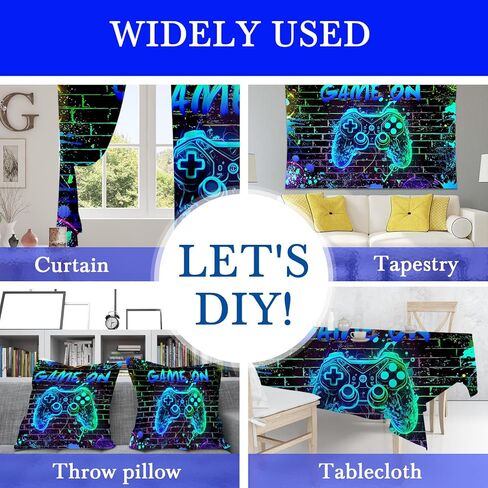 لعبة Mocsicka على خلفية لعبة فيديو للأولاد من المستوى الأعلى لتزيين حفلات أعياد الميلاد، لعبة تزيين ليلية أركيد نيون توهج اللاعب، خلفية تصوير (أزرق، 7 × 5 قدم (82 بوصة × 60 بوصة)) in Kuwait