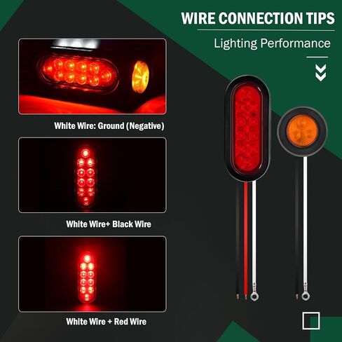 مصابيح المقطورة، المصابيح الخلفية للصناديق، مجموعة مصابيح المقطورة LED، مصابيح المقطورة LED مقاس 6 بوصات مع 6 لوحة ترخيص LED، مصابيح علامة LED كهرمانية مقاس 2 بوصة، مجموعة مصابيح LED للمقطورة in Kuwait