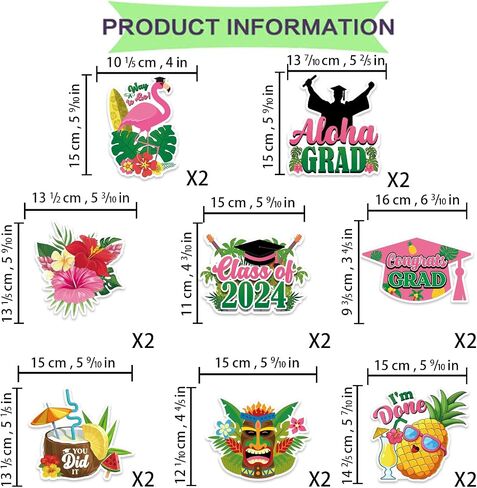 زخارف حفلات التخرج من Luau، زخارف حفلات التخرج من هاواي NO-DIY، لافتة تهنئة التخرج، ديكورات حفلات هاواي للتخرج، ديكورات حفلات تيكي فئة 2024، لافتة تهنئة للخريجين in Saudi Arabia