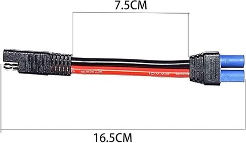 15CM 10AWG SAE Power Automotive Adapter Cable, (2-Pack) SAE to EC5 Plug Quick Connection Adapter Connector for Solar Battery Car Battery (SAE to EC5 Male) in Saudi Arabia
