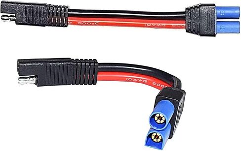 15CM 10AWG SAE Power Automotive Adapter Cable, (2-Pack) SAE to EC5 Plug Quick Connection Adapter Connector for Solar Battery Car Battery (SAE to EC5 Male) in Saudi Arabia