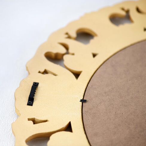 مرآة حائط دائرية بمرآة حائط كلاسيكية مقاس 18.8 بوصة باللون الأبيض in Kuwait