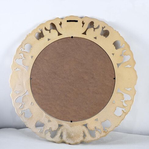 مرآة حائط دائرية بمرآة حائط كلاسيكية مقاس 18.8 بوصة باللون الأبيض in Kuwait