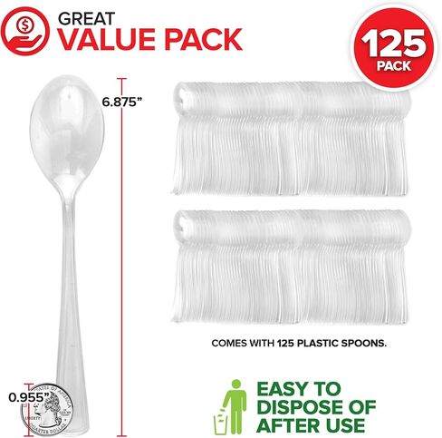 (125-Count) Plastic Forks, Disposable Silverware for Dinner, Heavy Duty Utensils, Heavyweight Party Flatware, Bulk Cutlery in Black - Stock Your Home in Saudi Arabia