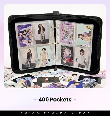 Kpop Merch Photocard Binder لطيف 400 جيوب Photocard حامل كتاب ألبوم صور لبطاقات Lomo JUNG KOOK V JIMIN SUGA J-HOPE JIN RM in Kuwait