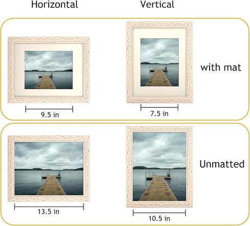 8x8 inch Distressed Wood Embossed Scroll Motif Vintage Antique Rustic Picture Frame, White Mat for 5x5 in Photo, Art Print Drawing, Wall Hanging or Desktop Display-Antique Gold in Saudi Arabia