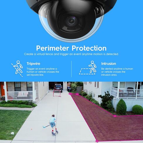 كاميرا Amcrest UltraHD 4K (8MP) للأمان الخارجي POE IP، رؤية ليلية 98 قدمًا، عدسة 2.8 مم، مقاومة للطقس IP67، قبة مقاومة للتخريب IK10، تسجيل MicroSD، أبيض (REP-IP8M-2493EW) (متجدد) in Kuwait