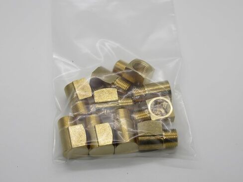 Brass Street Elbow, Male x Female Elbow, 1/8" Male x 1/8" Female NPT, (10 Pack) in Saudi Arabia