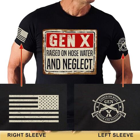 قميص Gen X Raised On Hose Water and Neglect، قميص Gen X للنساء، قمصان Gen X للرجال، قميص الجيل X 8 in Saudi Arabia