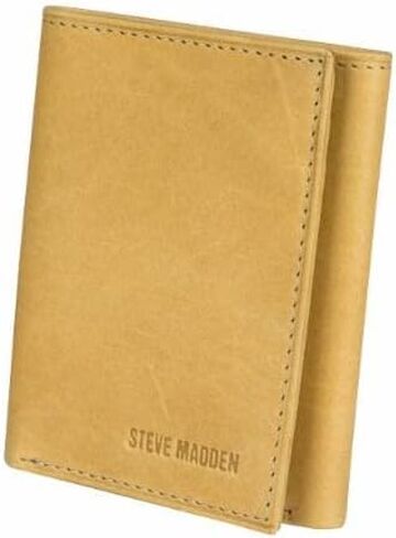 محفظة Steve Madden الجلدية ثلاثية الطي للرجال من Steve Madden مع نافذة لبطاقة الهوية in Kuwait
