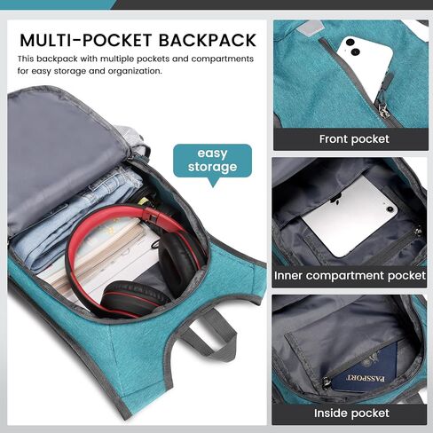 Lightweight Packable Hiking Backpack for Men and Women - Ideal Foldable Outdoor Travel Bag (Light green) in Saudi Arabia