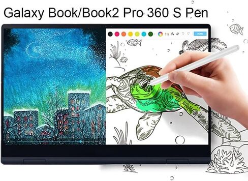 Galaxy Book Pro 360 S Pen Replacement for Samsung Galaxy Book Pro 360, Book 2 Pro 360, Book3 360, Book3 Pro 360 Stylus Pen (Without Bluetooth) for 2-in-1 Laptop, 13.3" /15.6" Stylus Pen (Silver) in Saudi Arabia