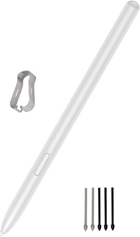 Galaxy Book Pro 360 S Pen Replacement for Samsung Galaxy Book Pro 360, Book 2 Pro 360, Book3 360, Book3 Pro 360 Stylus Pen (Without Bluetooth) for 2-in-1 Laptop, 13.3" /15.6" Stylus Pen (Silver) in Saudi Arabia