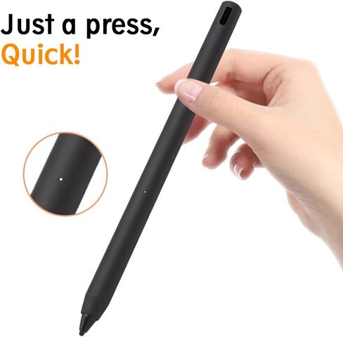 قلم لمس نشط قابل لإعادة الشحن من باور برو، قلم رقمي ذو طرف رفيع من الألياف الموصلة يوفر كتابة يدوية سلسة على iPad وiPad pro وiPhone وSamsung Tablet وأجهزة iOS/Android، مع حقيبة حمل، أسود in Kuwait
