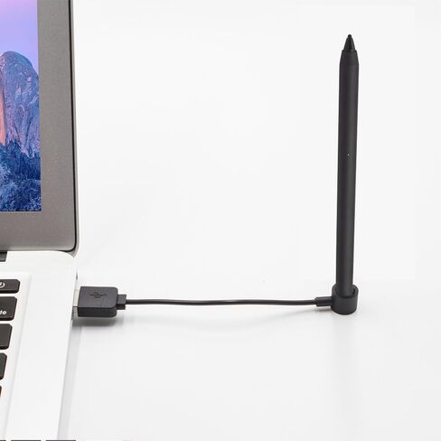 قلم لمس نشط قابل لإعادة الشحن من باور برو، قلم رقمي ذو طرف رفيع من الألياف الموصلة يوفر كتابة يدوية سلسة على iPad وiPad pro وiPhone وSamsung Tablet وأجهزة iOS/Android، مع حقيبة حمل، أسود in Kuwait