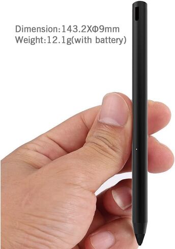 قلم لمس نشط قابل لإعادة الشحن من باور برو، قلم رقمي ذو طرف رفيع من الألياف الموصلة يوفر كتابة يدوية سلسة على iPad وiPad pro وiPhone وSamsung Tablet وأجهزة iOS/Android، مع حقيبة حمل، أسود in Kuwait