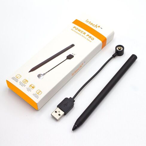 قلم لمس نشط قابل لإعادة الشحن من باور برو، قلم رقمي ذو طرف رفيع من الألياف الموصلة يوفر كتابة يدوية سلسة على iPad وiPad pro وiPhone وSamsung Tablet وأجهزة iOS/Android، مع حقيبة حمل، أسود in Kuwait