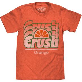 Tee Luv Men's Orange Crush Logo Shirt - Vintage Crush Soda Gradient Graphic Tee