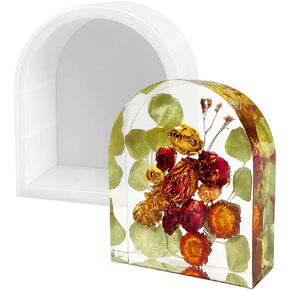 RESINWORLD 8'' Arch Mold, 3'' Deep Silicone Mold, Sturdy Large Molds for Bouquet Preservation, Shiny Resin Molds for Home Wedding Decor