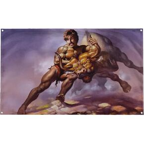 Banger - Bull By The Horns Dodgeball White Goodman Painting AUTHENTIC Flag Banner College Dorm Frat