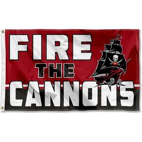 Tampa Bay Buccaneers Fire The Cannons 3x5 Outdoor Flag