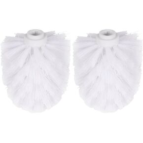Faddare 2pcs Toilet Brush Replacement Head, Plastic Replacement Toilet Bowl Brush Head, Universal Round Ball Shaped Toilet Brushes Heads Bathroom Brush Cleaners Bathroom Cleaning Tool(White)