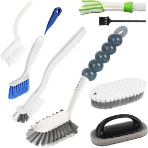 Openfly 8 Pack Kitchen Cleaning Brushes, Multipurpose Household Deep Cleaning Brush Set with Scrub Brush, Grout Brush, Bottle Brush, Dish Brush, Shoe Brush, Crevice Brush for Bathroom Kitchen Floor