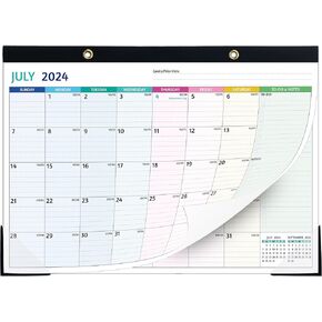 Desk Calendar 2025-2026 – JUL 2025 - DEC 2026, 18 Monthly Desk Calendar, Large Desk Calendar 2026, 17’’ x 12’’, 2025-2026 Desk/Wall Calendar with To-do Lists, Desk Pad, Ruled Blocks, Corner Protectors