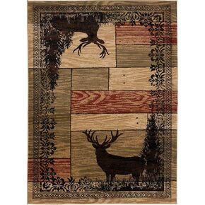 Mayberry Rugs Woodgrain Elk Area Rug, 2'3"x3'3", Multi