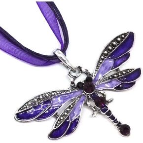 Bohemian Jewelry Ethnic Multi-layer Chain Colorful Enamel Dragonfly Pendant Necklace