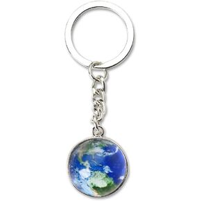 YangQian Globe Glow in the Dark Keychain Accessories for Men Women Round Ball Galaxy Keychain for Girls Boy Cartoon Keychains