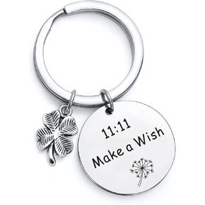 RSZOTW Dandelion Gift 11:11 Lover Gift 11:11 Couple Keychain Dandelion Wishing Gift Dandelion Keychain