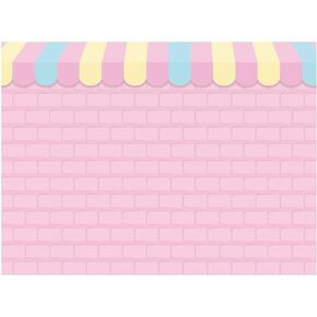 Allenjoy 7x5ft الوردي جدار الطوب الآيس كريم متجر خلفية لحفلة عيد ميلاد طفلة دش زينة التصوير الفوتوغرافي خلفية الصورة كشك كعكة الجدول راية