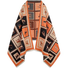 Scarfs for Women Pashmina Silky Shawl Wrap for Evening Dressing Blanket Open Front Poncho Cape