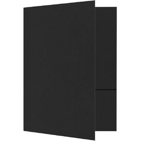 مجلدات العروض التقديمية من LUXPaper مقاس 9 × 12 بوصة | جيبين | منتصف الليل الأسود | 100 رطل. الغلاف | 25 الكمية