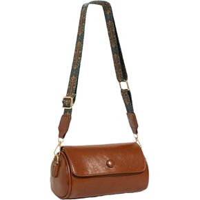 Crossbody Bags for Women Vegan Leather Purses Small Shoulder Handbags with Wide Strap