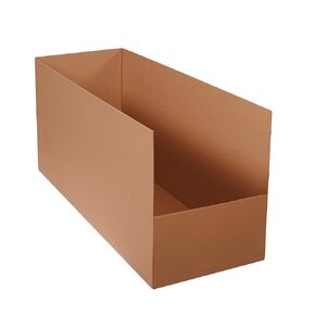 Aviditi Warehouse Rack Corrugated Cardboard Bins, 23"x 42"x 20", Kraft, Pack of 10, For Warehouse, Garage and Home Organization