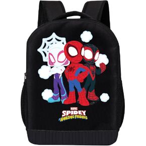 Marvel Spiderman Miles Morales Backpack Spidey and His Amazing Friends Backpack for Boys, Girls - Toddler Backpack for Kids 18" Backpack for School (Spidey to the Rescue)