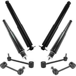 TRQ Front & Rear Shock Absorbers with Sway Bar End Links Kit for 2007-2017 Jeep Wrangler