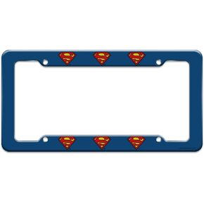Superman Classic S Shield Logo License Plate Tag Frame