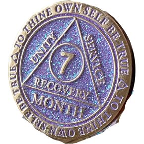 رقاقة رصانة مطلية بالذهب الأرجواني اللامع لمدة 7 أشهر AA Medallion Reflex Lavender